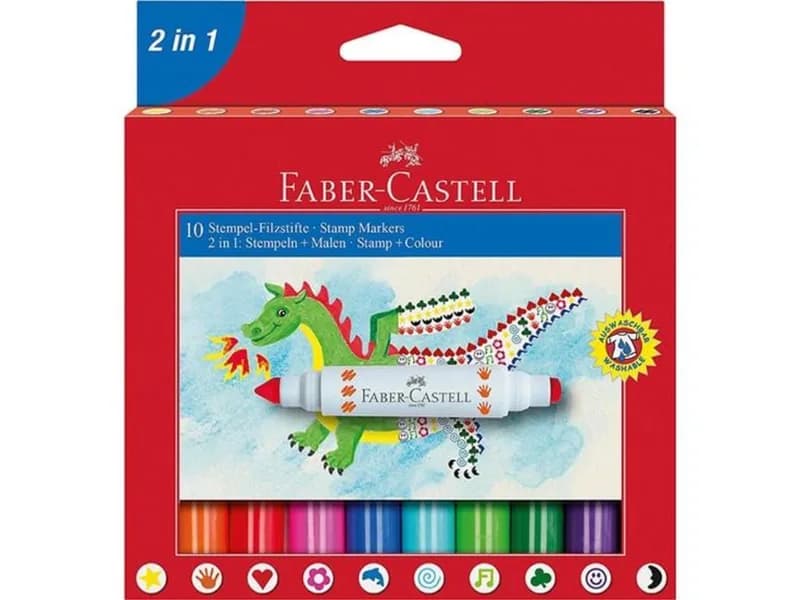 FABER 55170 FC 2IN1 JUMBO KEÇELİ KALEM 10 LU