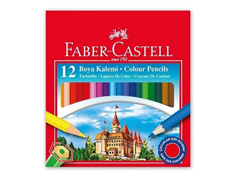FABER CASTEL 16412 KURU BOYA 12 RENK YARIM BOY